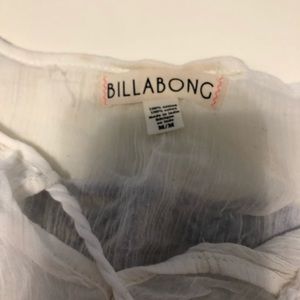 Billabong white flowy beach shirt